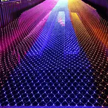 Гирлянды из сетки, рождественские сказочные огни, украшения для улицы, светодиодная сетка, садовые декоративные, водонепроницаемые, 220 В, 110 В, для свадьбы, вечеринки, праздника