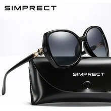 SIMPRECT, поляризационные солнцезащитные очки для женщин,, большие солнцезащитные очки, Ретро стиль, квадратные солнцезащитные очки, Роскошные, брендовые, дизайнерские, оттенки для женщин
