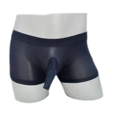 Брендовые сексуальные мужские боксеры с открытым мешочком для пениса, мужское сексуальное нижнее белье, короткие трусики, черные, белые, красные, хаки, розовые