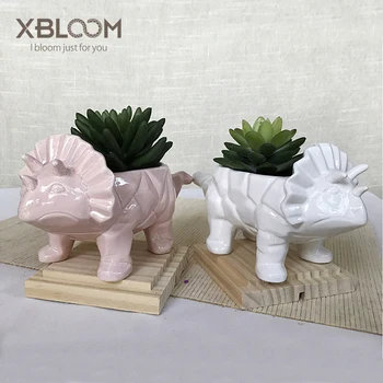 

Tyrannosaurus Rex Statue Vase Succulent Flower Pot Garden Decoration Balcony Birthday Wedding Christmas