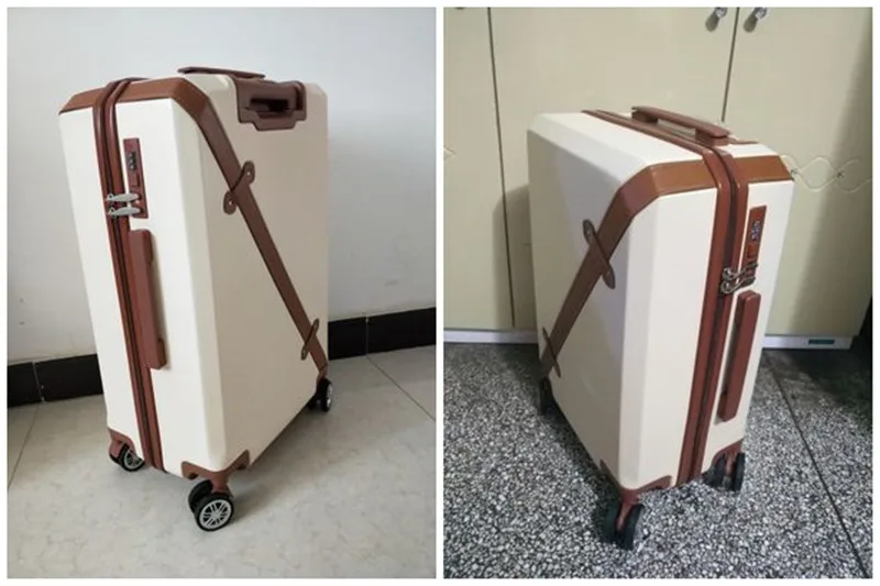 Винтажная сумка на колесиках, Дорожный чемодан с колесом, Женский чехол на колесиках, мужские универсальные колеса ABS Hardcase Box, Carry-On