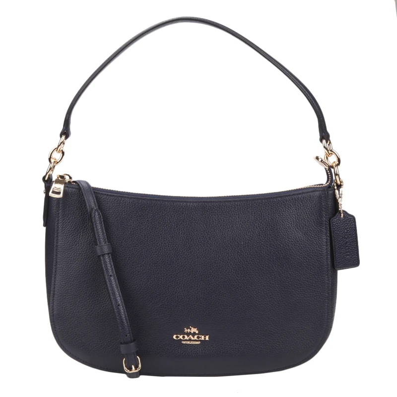 Кожаная 56819 через плечо Челси Coach Pebble