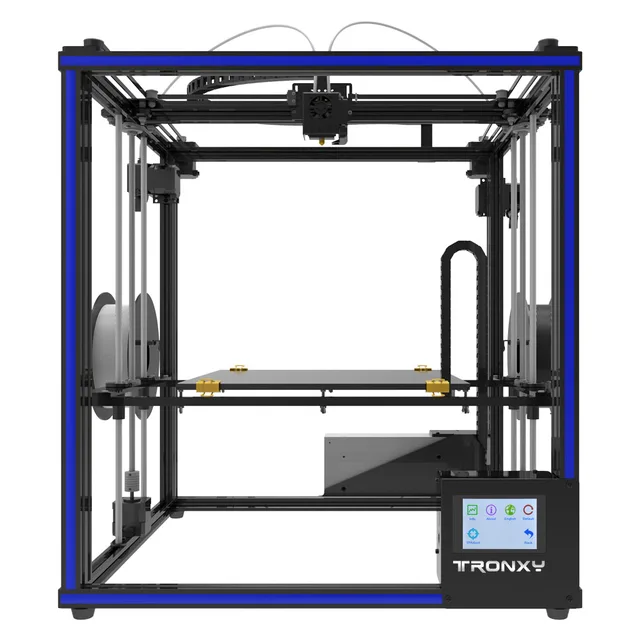 Special Price 2019 Newest Tronxy DIY 3D Printer X5ST-2E Mixed color Double Feeding port 3d printer machine metal with hotbed free shipping