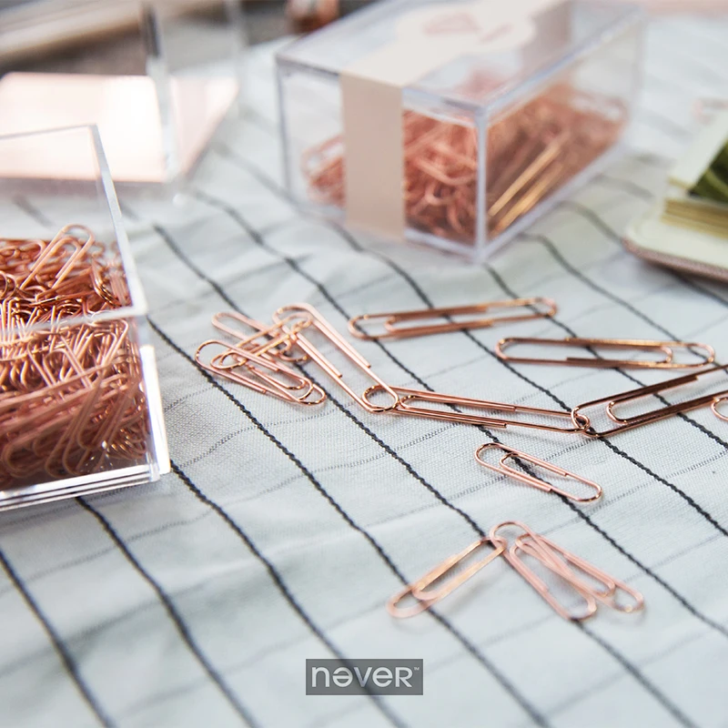 Розовое золото скрепки 200 шт/28 мм 70 шт/50 rosegold металлический зажим для бумаги милые