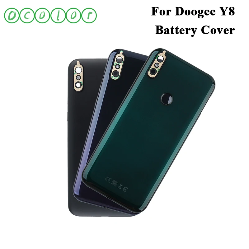 

ocolor For Doogee Y8 Battery Cover Case Durable Protective Back Case Replacement For Doogee Y8 6.1 inch Mobile Phone Accessory