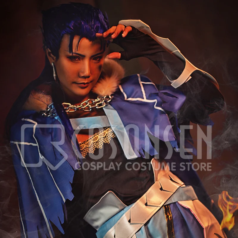 FGO Cu Chulainn Caster Fate Grand Order escenario 3 disfraz de Cosplay