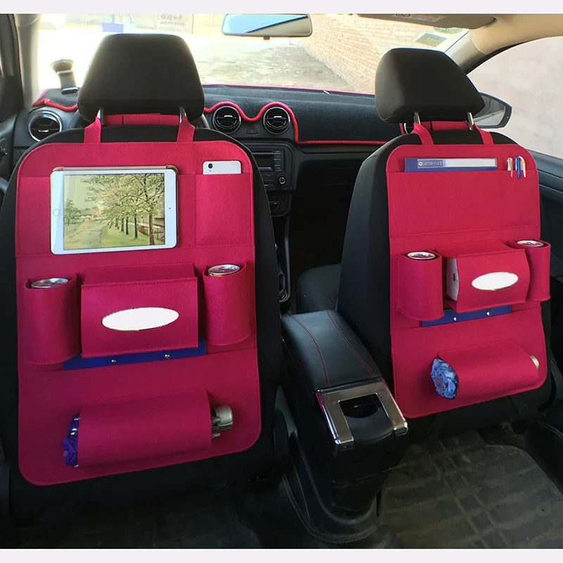 Автомобильное заднее сиденье, бутылка для сумки, журнал, ткань, еда, телефон, органайзер для автомобиля, чехлы на заднее сиденье, мульти-Карманный держатель TD326