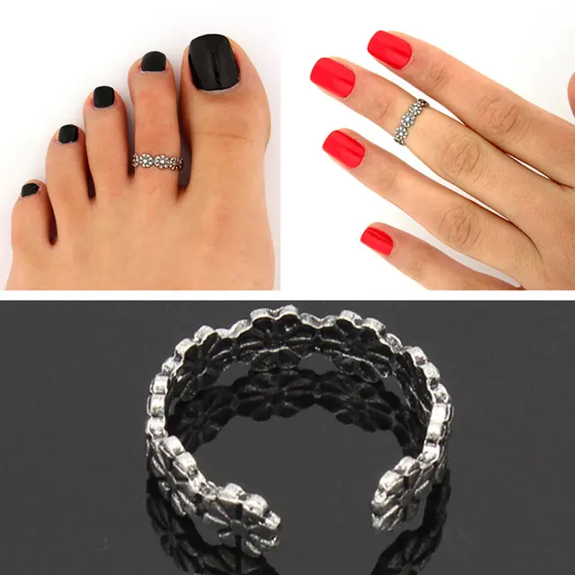 Vendita donne di arrivo trendy argenteo regolabile antico metallo toe beach anel Vendita donne di arrivo trendy argenteo regolabile antico metallo toe beach anel
