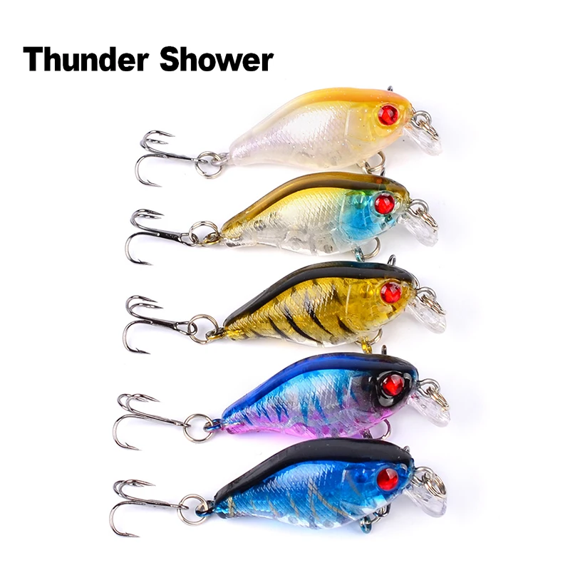 Thundershower 1 шт. 4 3 г 5 см приманки для ловли окуня кренкбейт снасть плавающая