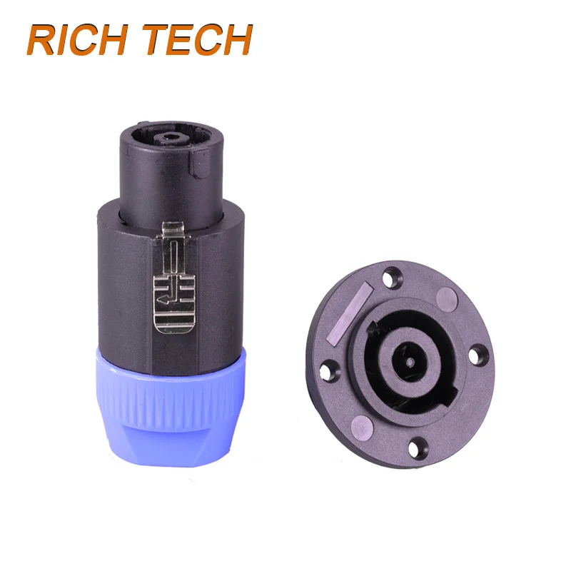 5Sets SpeakON 8Pin Powercon Plug Speaker Cable Connectors 8 Pole Plug + 8PIN Female Jack Panel