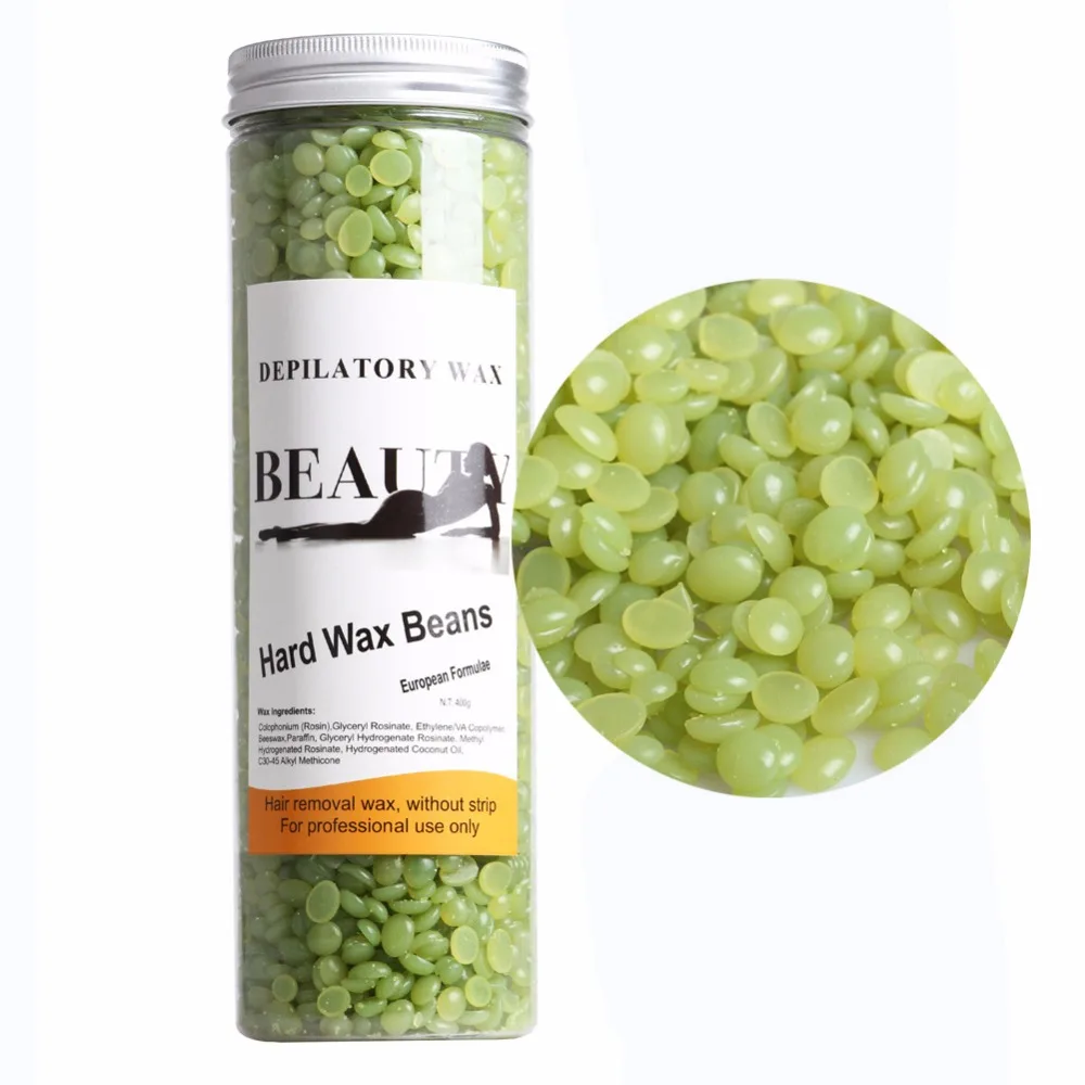 400g Green Tea Flavor Pearl Wax Hard Wax Beans Depilatory Hot Wax