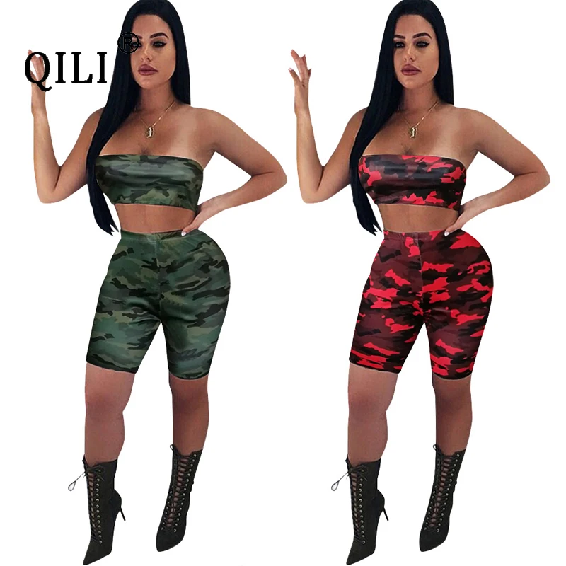 army green biker shorts