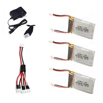 

3pcs 3.7V 450mAh Battery + 1pcs USB Charger for Cheerson CX-32 CX-32C CX-32W CX-32S CX-33 Spare Parts