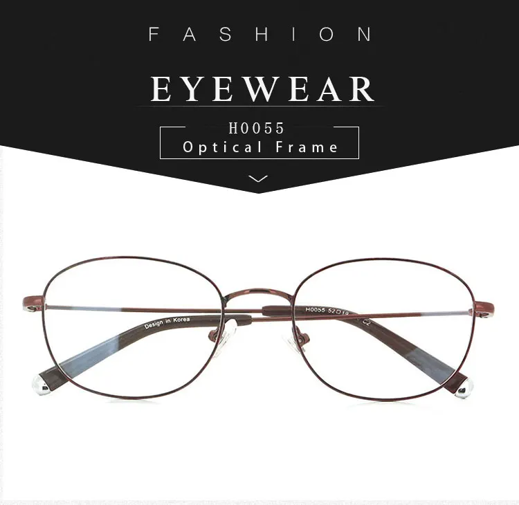 Red Copper Frame Glasses Female AMANKEI Classical Square Myopic Glasses Eyewear Solid Clear Frame Glasses Women H0055 (1)