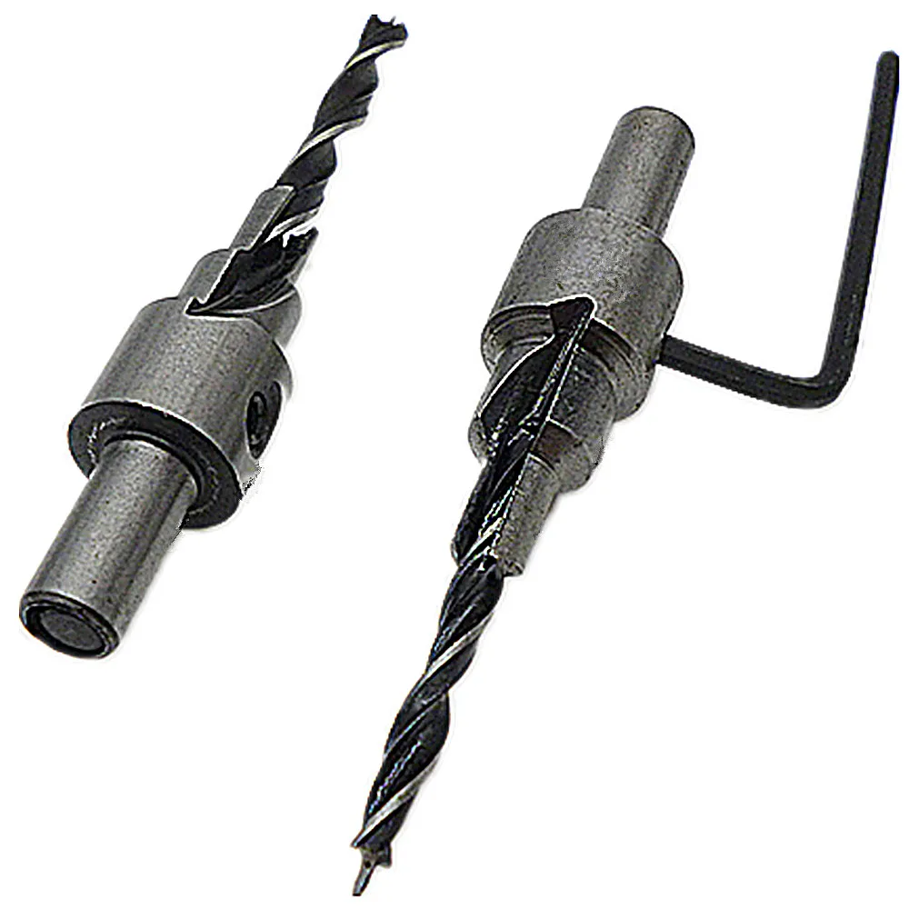 2pcs 2 Flutes Countersink Tool Bit Set Counter Sink 8mm Shank Tapered