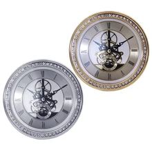 Винтажные 148 мм Круглый циферблат римские цифры часы кварцевые часы вставка