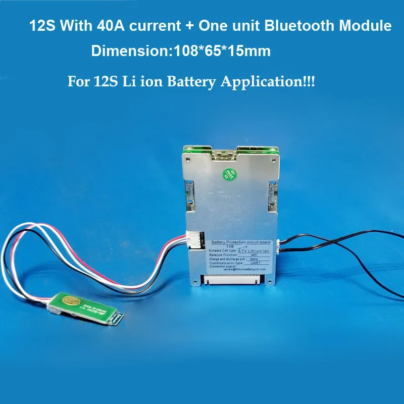 Литий ионный аккумулятор Smart BMS 12S с постоянным током разряда 20 А 30 40 60 для литиевой