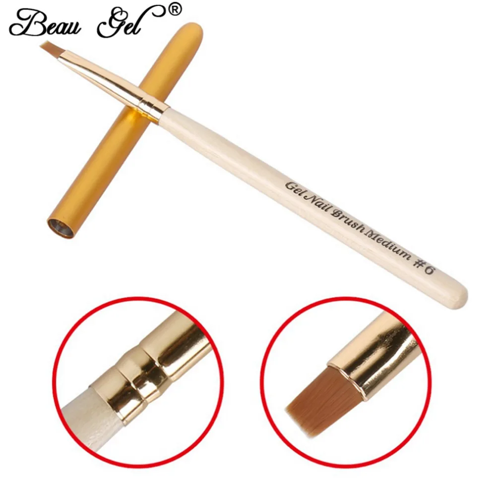 

Nail Gel Brush Crystal Nail Polish Brush Kits with Gold Color Cap High Quality Manicure Nail Tips Brushes Painting Pens
