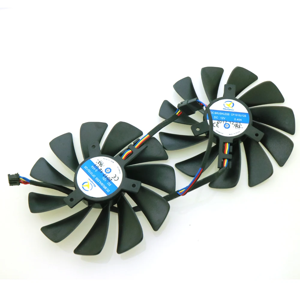 Вентилятор охлаждения для видеокарт XFX RX560D RX570 RX580 4 провода 12 В 0 45a 95 мм 4pin VGA