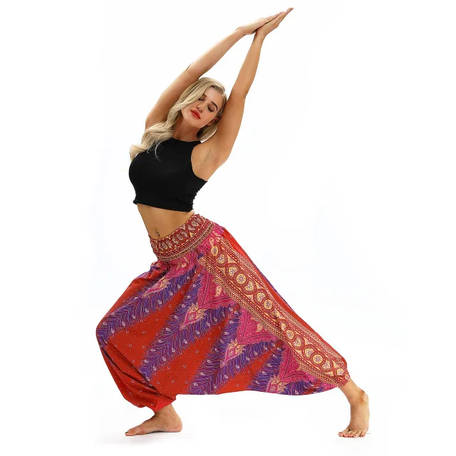 Buy One Size Women Yoga pants Blend Bohemia Multicolor