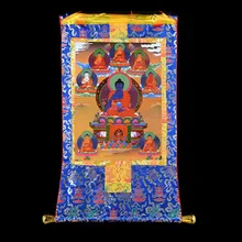 Буддийские материалы-120 см большой Тханг-га танка# эффективные защиты# Тибетский Буддизм медицины гуру Будды повесить живопись