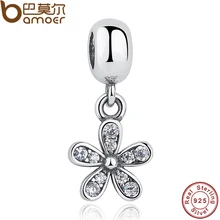Classic 925 Dazzling Margarita, Clear CZ Para DIY Encantos Y Pulsera Apta PAS084