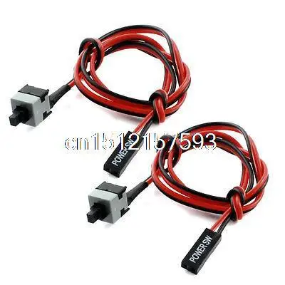 

ATX Motherboard Power Momentary Push Button Switch Cable Lead 45cm 2 Pcs
