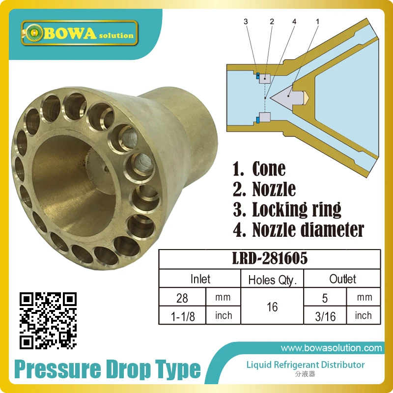 Liquidrefrigerant Distributor Distribute Equally Refrigerant Flow From