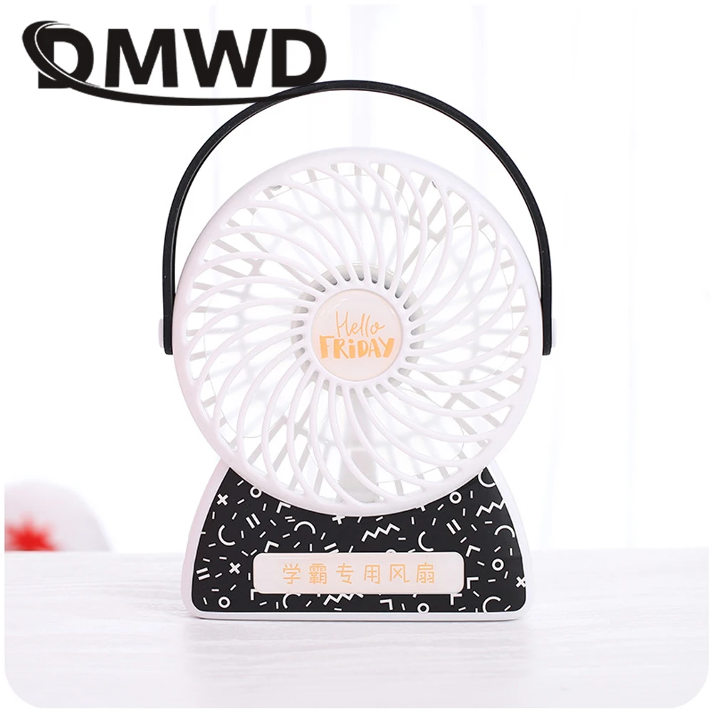 DMWD MINI recargable Gadget USB escritorio Ventilador de aire Ventilador portátil handheld acondicionador ventiladores enfriador Ventilador pequeño Ventilador mudo