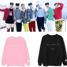 Kpop MONSTA X SHINE FOREVER, хлопковая толстовка с капюшоном JOOHEON IM SHOWNU, свитер с длинными рукавами, пуловер, толстовки с круглым вырезом
