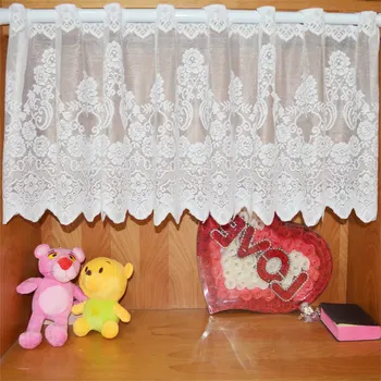 

Kitchen Curtains for Window Shade Curtain Euramerican Jacquard Short Warp Style Rural lace Yarn Knitting Curtain