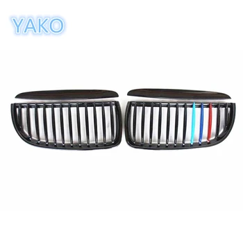 

E90 E91 ABS Front Kidney Racing Grill For 3 Series Gloss Black M-Color 2005-2007