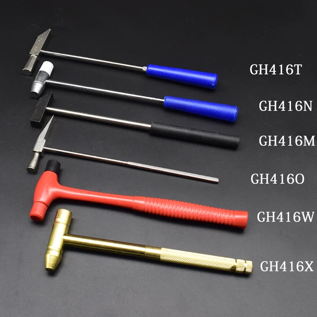 1PCS Double Head Smooth Planishing Chasing Hammer with Wooden Handle  Jewelry Tool Forging Hammer for Jewelers Silversmith