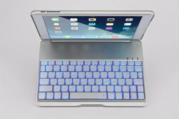 Bluetooth клавиатура планшет чехол с подставкой для Apple iPad Air 5 F8S 7 цветов подсветка ABS алюминиевый сплав ультратонкий дизайн