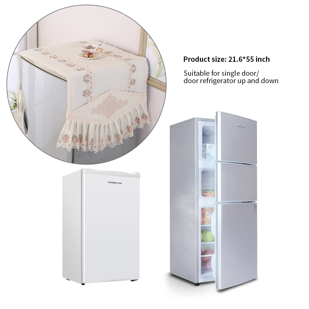 Носимый кружевной тканевый утолщенный пылезащитный чехол для холодильника моющийся Холодильник Наборы для одиночной и двойная дверь Хо использовать держать использовать