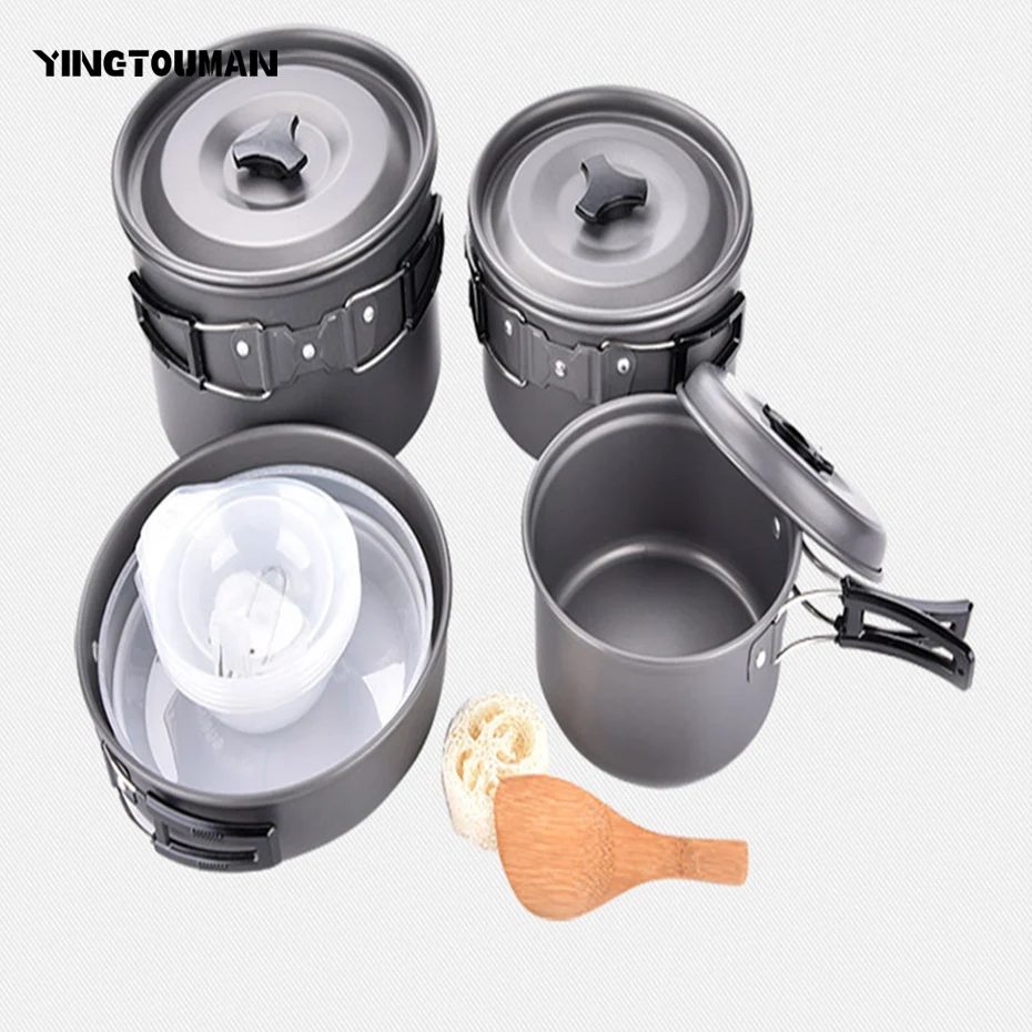 YINGTOUMAN Camping Cookware Outdoor Cookware Set Camping Tableware