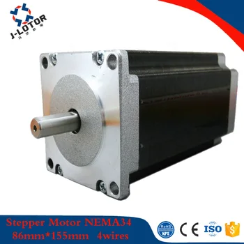 

86mm*155mm 2phase hybrid stepper motor NEMA34 6A 12.2N.m 4 wires stepping motor for robots or electronic automatic equipment