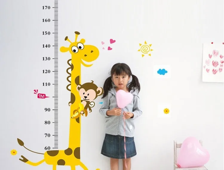 Big Sticker 60 90cm Giraffa Background Decoration Sticker Height Scale 
