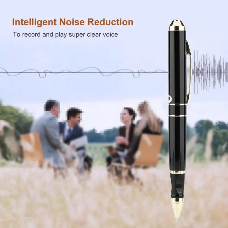 VBESTLIFE 8GB Digital Voice Recorder Pen Shape Support 64GB TF SD Card 28hour Business Meeting Recording Voice Recorder Pen