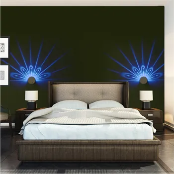 

LED light remote control 36V Colorful Peacock Projection Lamp Touching Remote Control Changeable Night Lamp WWO66