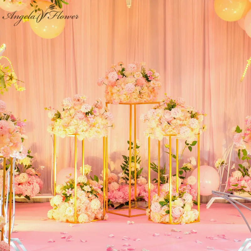

Wedding bouquet table centerpieces artificial flower ball chrysanthemum silk peonies wrought iron frame flower arrangement 35cm
