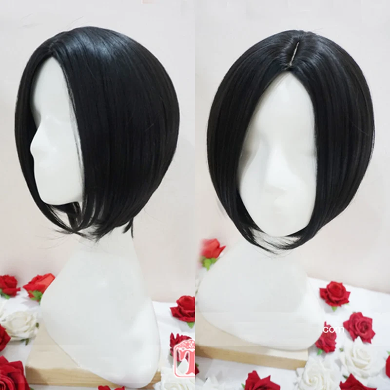 NANA Oosaki Nana черный короткий прямой центральный пробор прически термостойкие волосы косплей костюм парик+ шапка парик