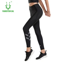 Женские облегающие спортивные штаны для похудения, высокая эластичность, светоотражающие спортивные Леггинсы для йоги и бега