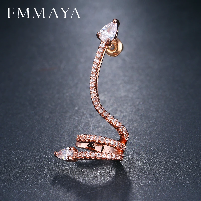 EMMAYA 1 шт. роскошный кубический цирконий бриллиантовый манжет для ушей камень CZ