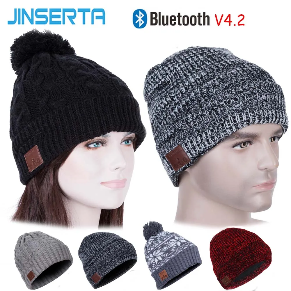 JINSERTA беспроводной Bluetooth наушники Hat стерео музыка Smart кепки BT4.2 открытый SportHeadset динамик с микрофоном для громкой связи вызова