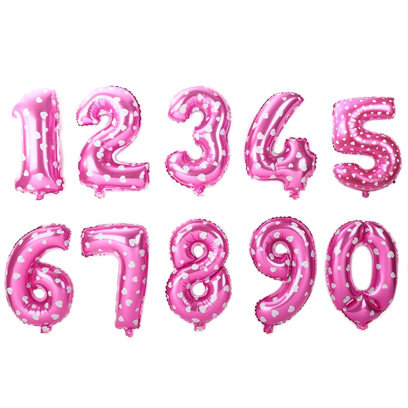 

32inch Number Balloons digital Foil Ballon For Birthday Party Decorations Kids Adult Anniversary Balloon Air Helium globos