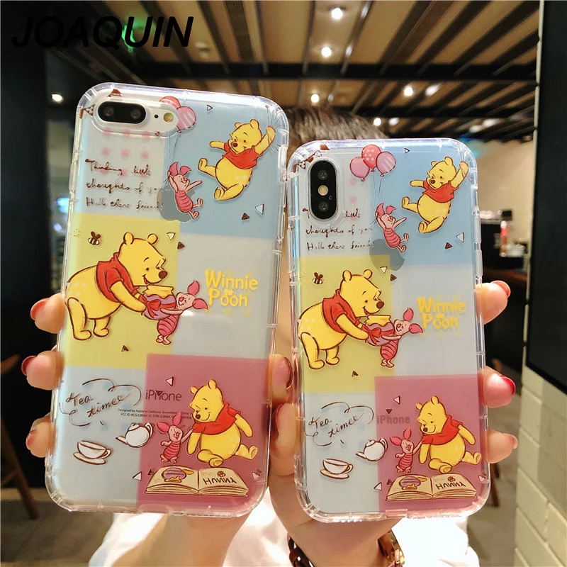 

Cute Cartoon Graffiti Minnie Mickey Mouse Silicone Winnie Case For iPhone X 7 8 Plus Soft Pooh Donald Case For iPhone 8 6S Plus