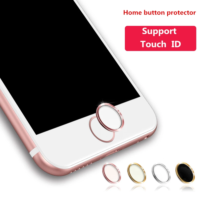 

FFFAS Black Silver Rose Gold Mobile Phone Screen Touch ID Home button Sticker Key Covers Film for Apple IPhone 5 7 5s 6 6s plus