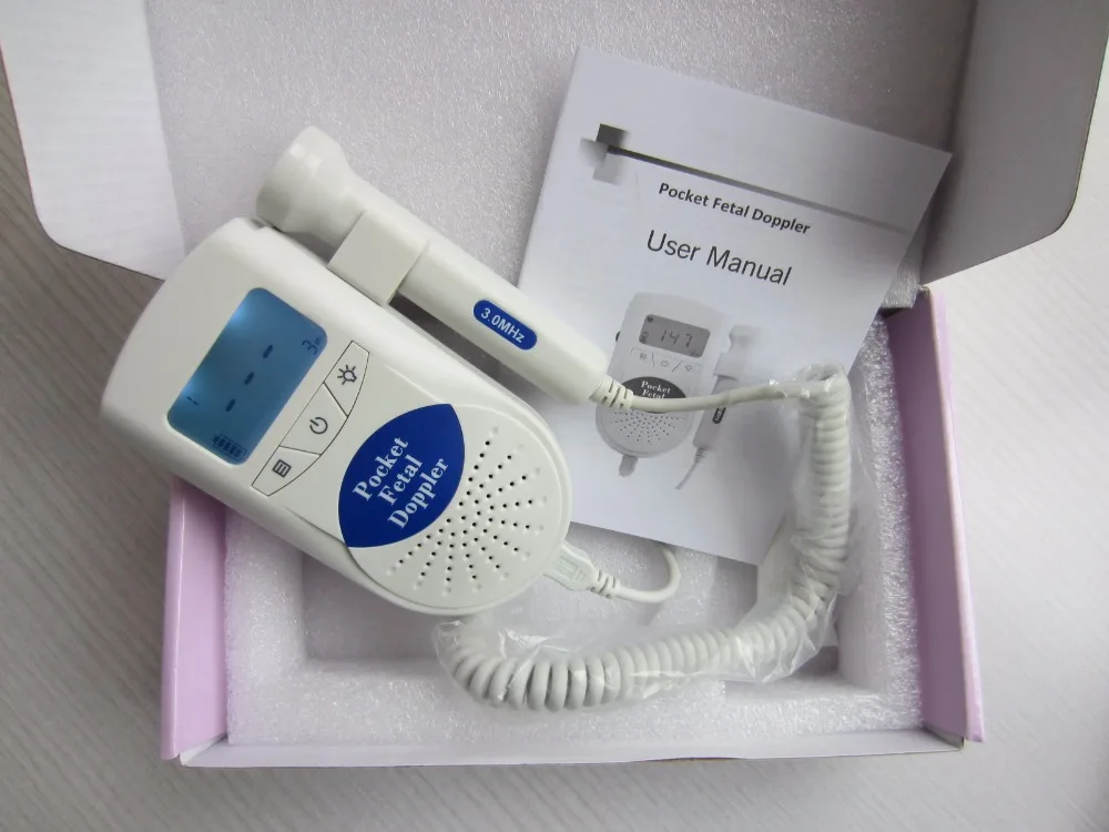 ЖК-дисплей с подсветкой, фетальный допплер Angelsounds, монитор сердца, домашний, для беременных, 3 МГц, зонд