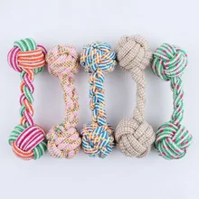High Quality Pet Dog Toys Chew Handmade Colorful Dumbbell Toys Durable Cheap Mascotas Perros Honden Speelgoed Hund Cani Chien